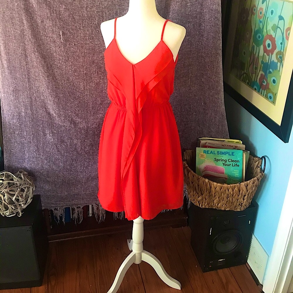 Ya L.A. Red-Orange Summer Dress